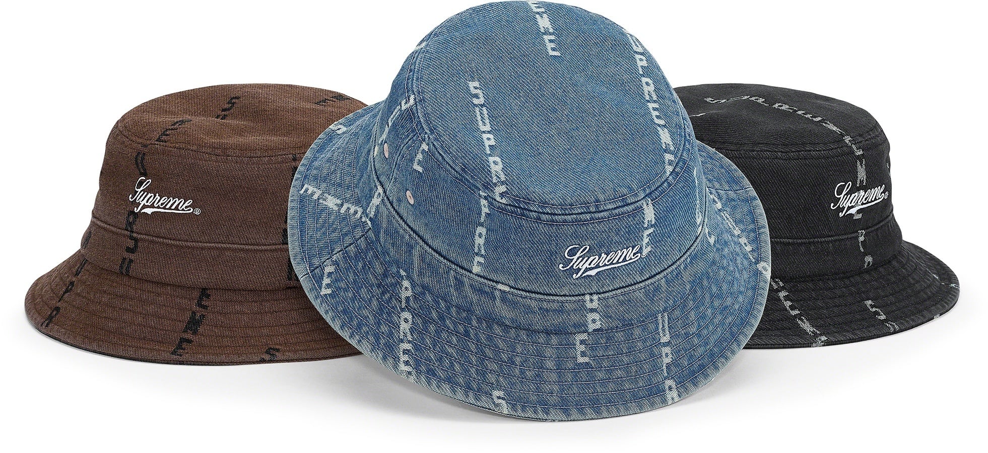Logo Stripe Jacquard Denim Crusher